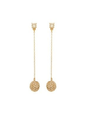Oscar De La Renta Crystal Pave Ball Drop Earring