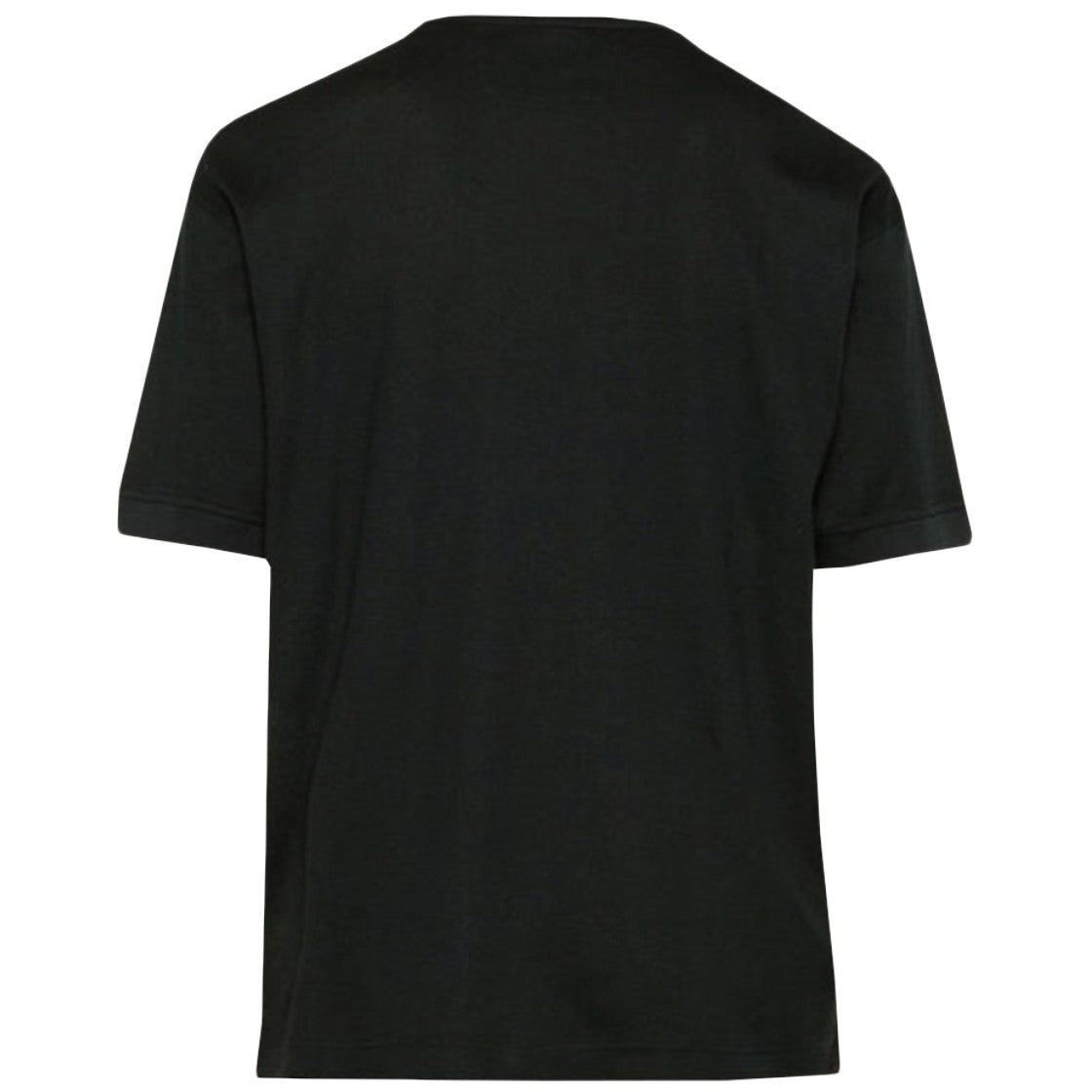 C.P. Company Solid Black T-Shirt With Classic Crew Neckline And Relaxed Fit