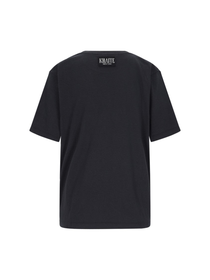 Khaite "Mae" Logo T-Shirt Black