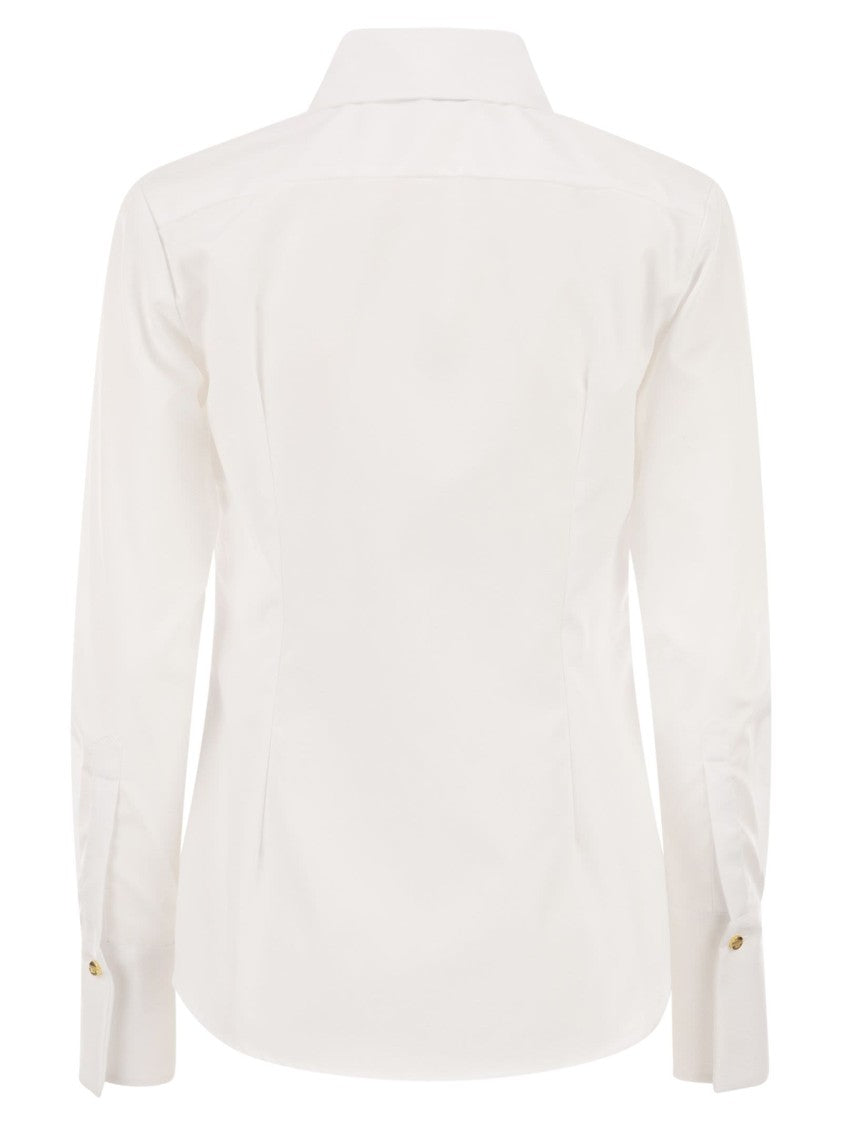Elisabetta Franchi Cotton Poplin Shirt With Logo