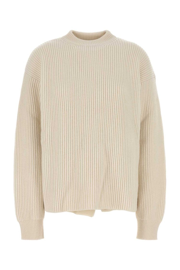 Jil Sander Ivory Wool Oversize Sweater