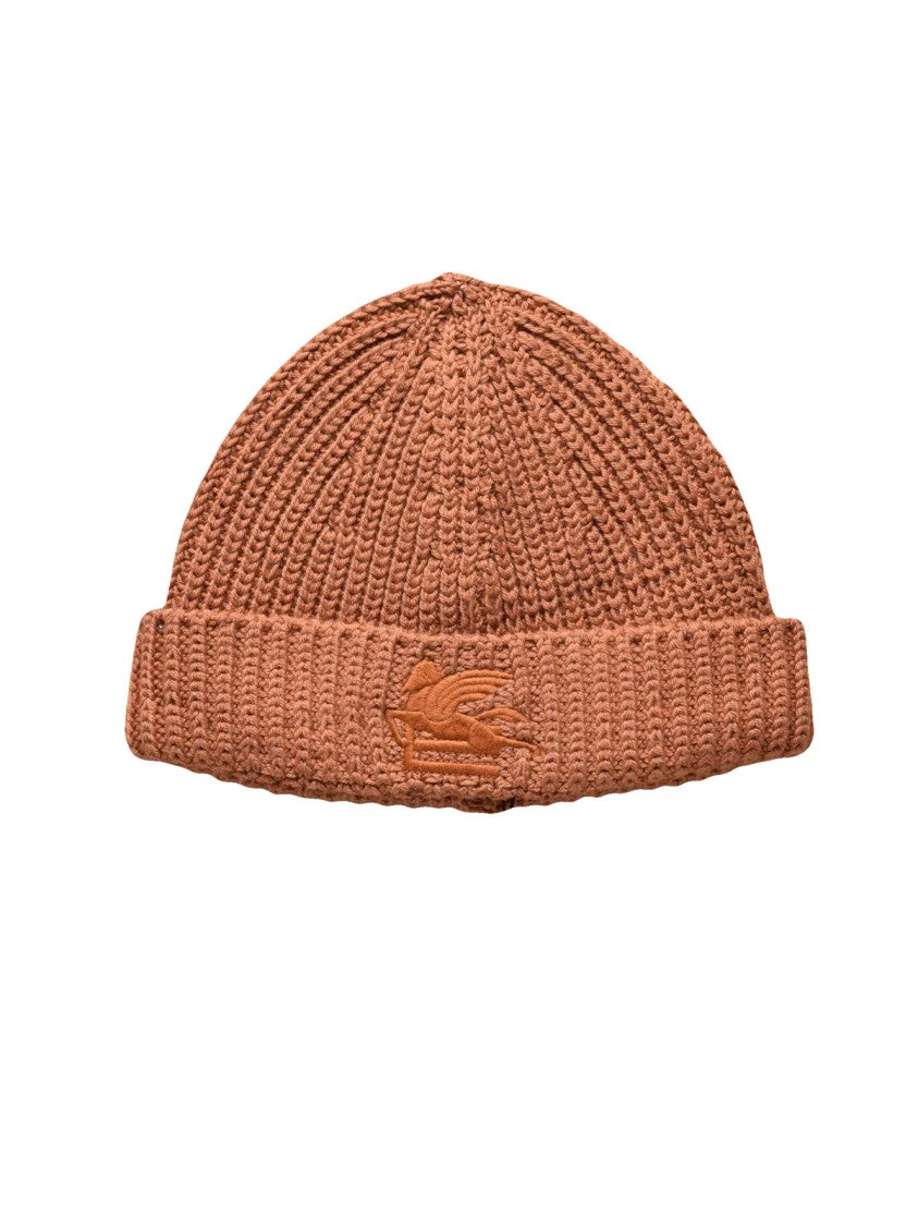 Etro Brown Wool Beanie Hat