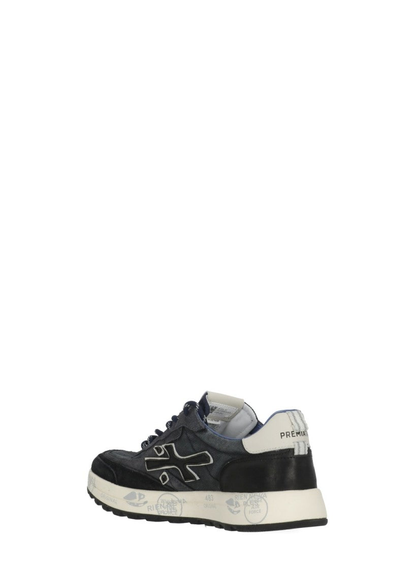 Premiata Dark Blue Nous 7726 Suede-Blend Sneakers