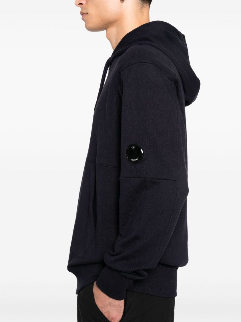C.P. Company Navy Blue Cotton Jersey Hoodie