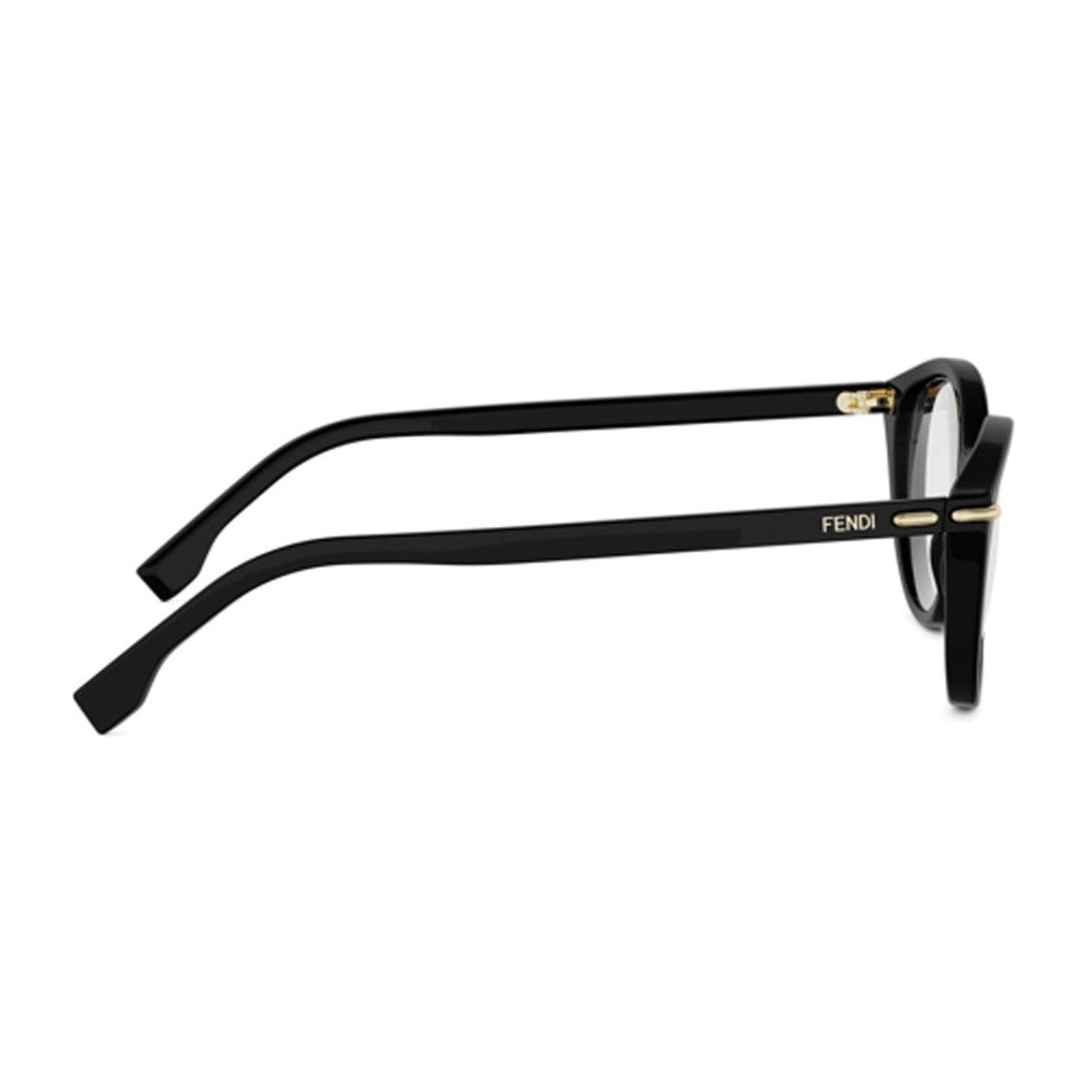 Fendi Black Selleria Acetate Round Sunglasses