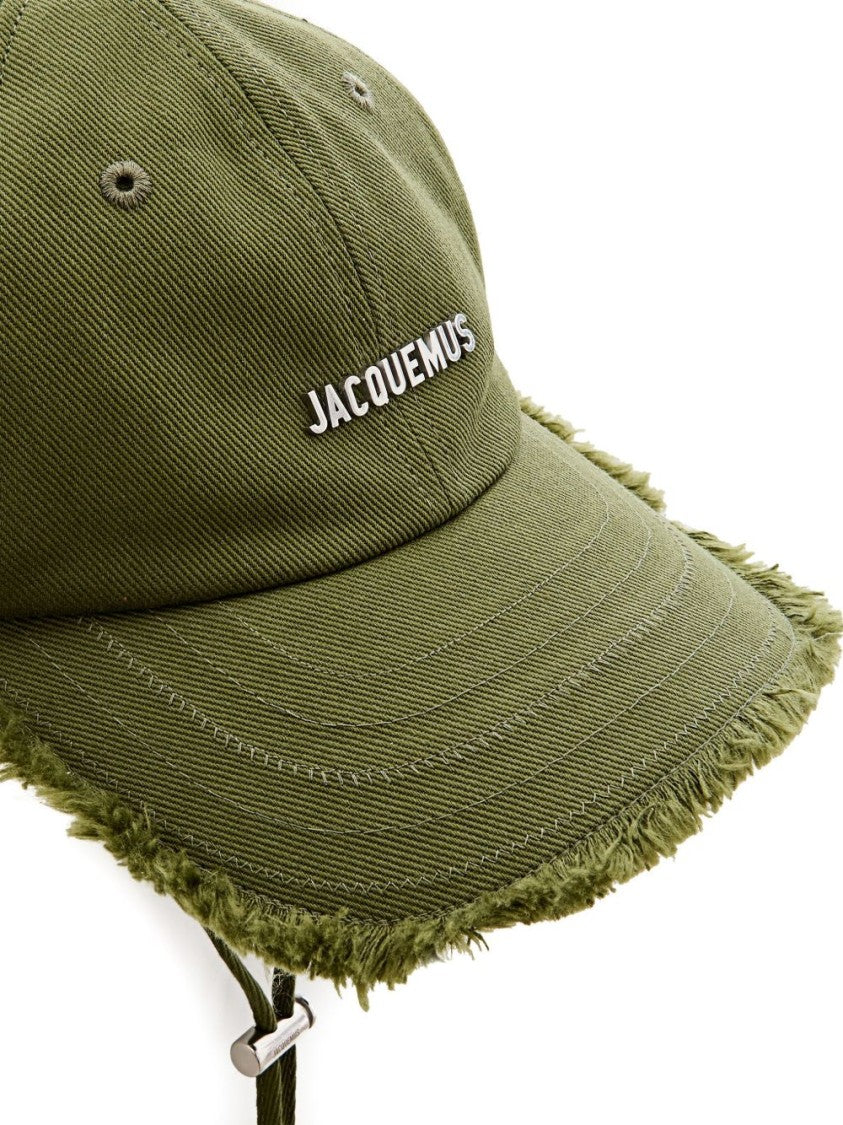 Jacquemus Topstitched Green Hat