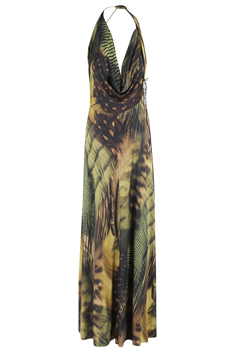 Amazuin Iselin Jungle Print Maxi Dress