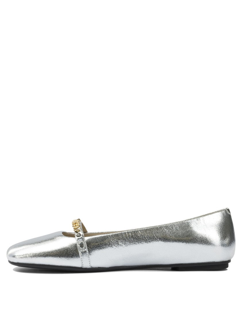 Pinko Leather Ballet Flats With Square Toe
