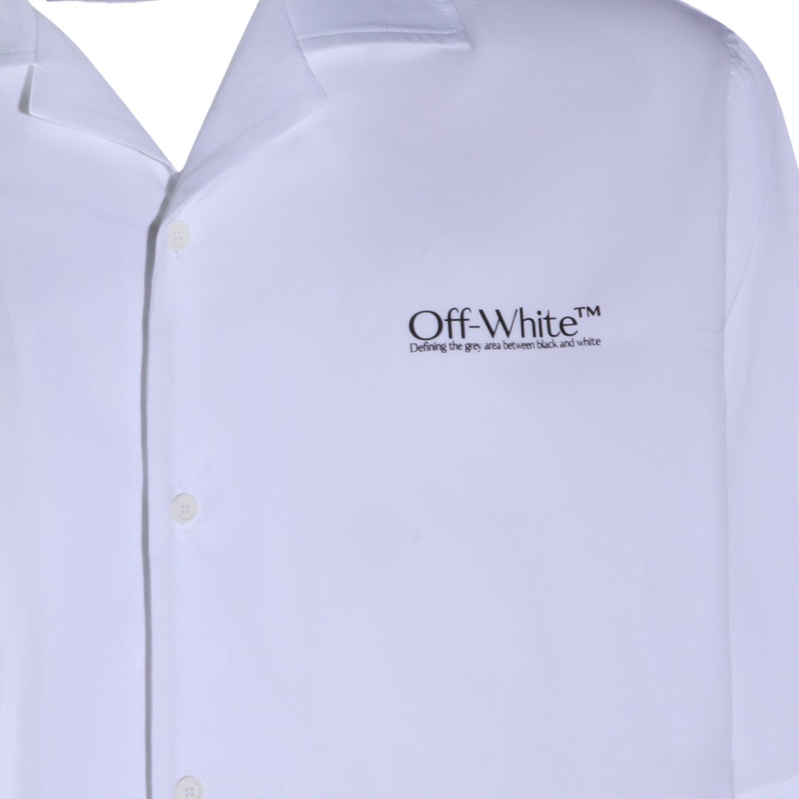 Off-White Short-Sleeve Casual Shirt With Logo