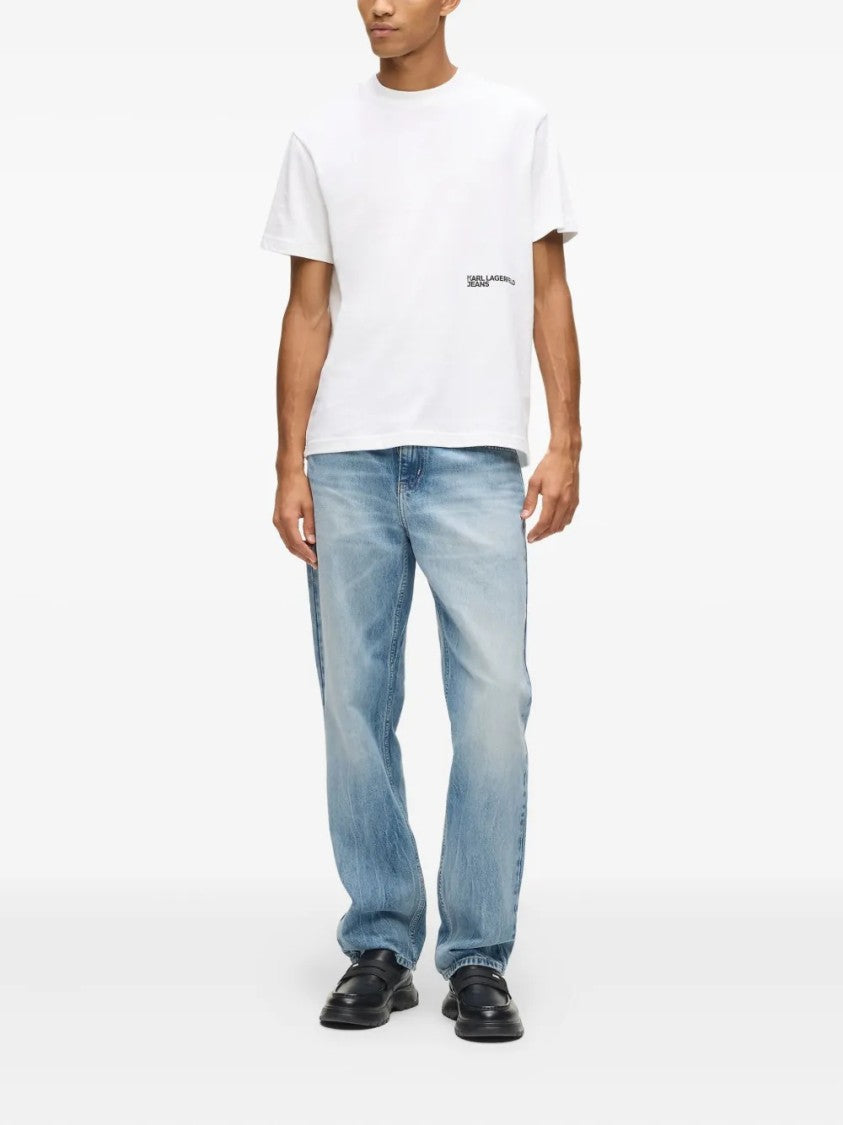 Karl Lagerfeld Straight-Leg Denim Jeans With Unique Contrast Pocket