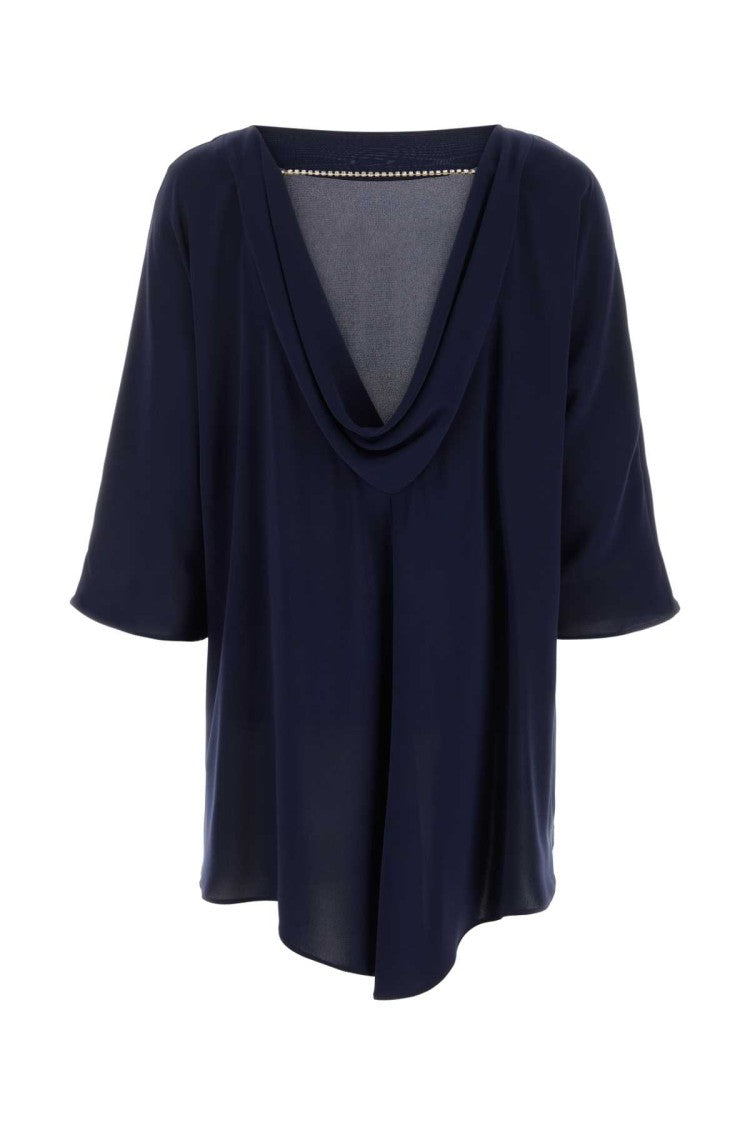 Max Mara Midnight Blue Triacetate Blend Ferro Blouse