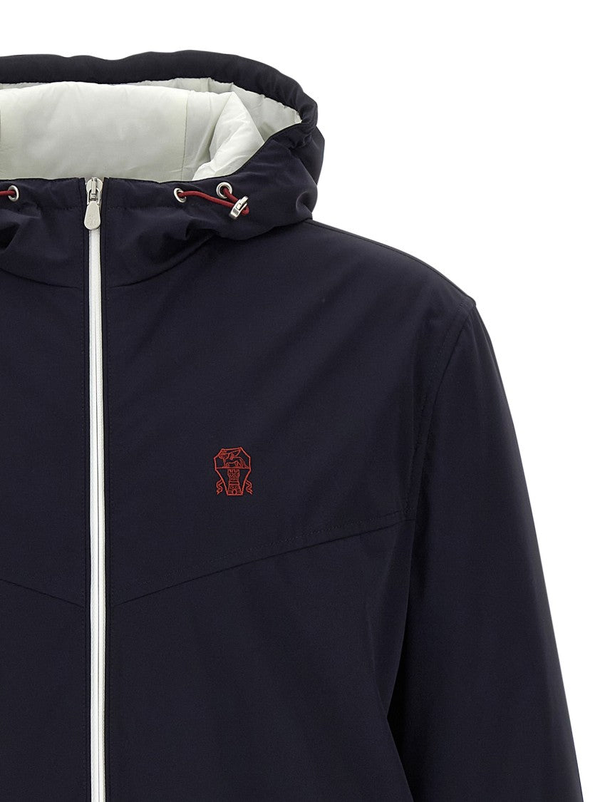 Brunello Cucinelli Windproof Jacket With Goose Down Padding