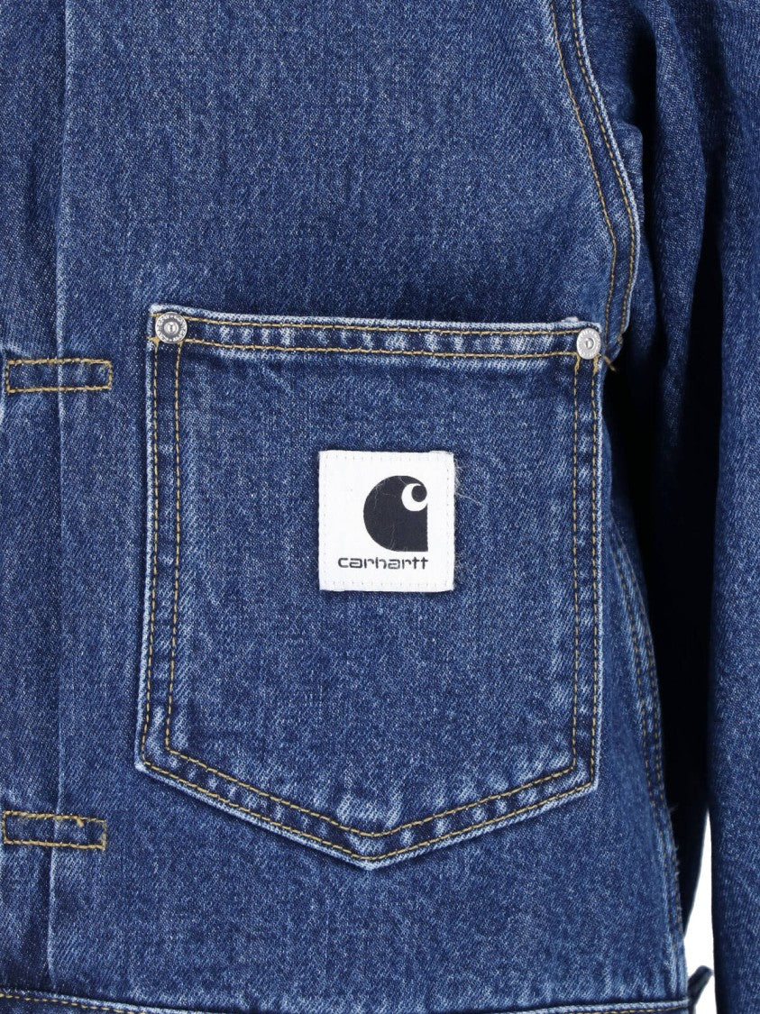 Carhartt Wip Blue Belmar Contrast Stitching Denim Jacket
