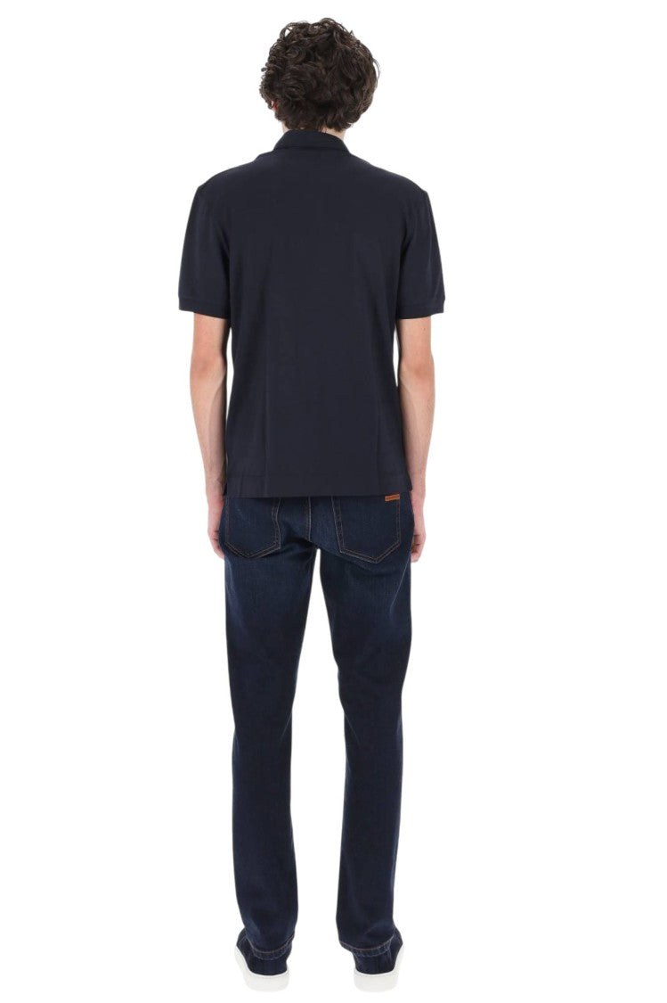 Zegna Cotton-Silk Polo Shirt