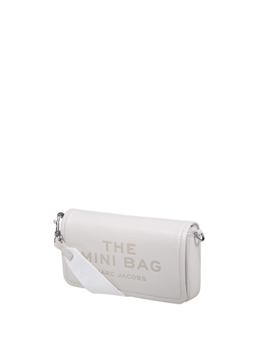 Marc Jacobs Compact White Cow Leather Clutch With Embossed Detail