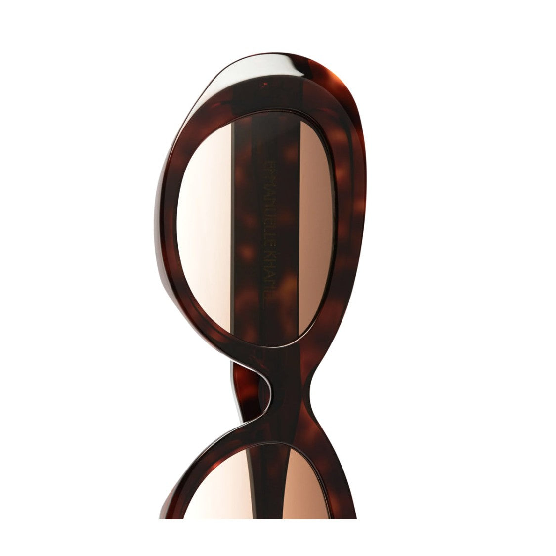 Emmanuelle Khanh Havana Paris Oval Sunglasses