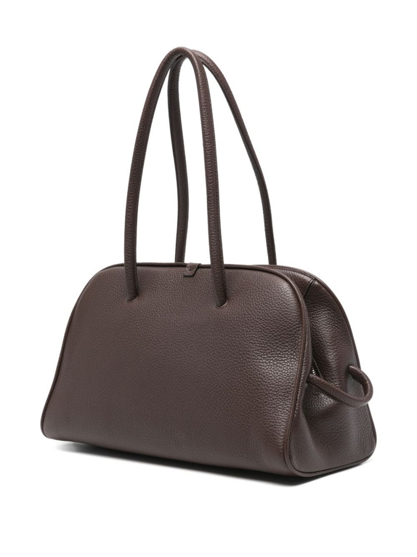 Jacquemus Dark Brown Grained Knot Detail Bag
