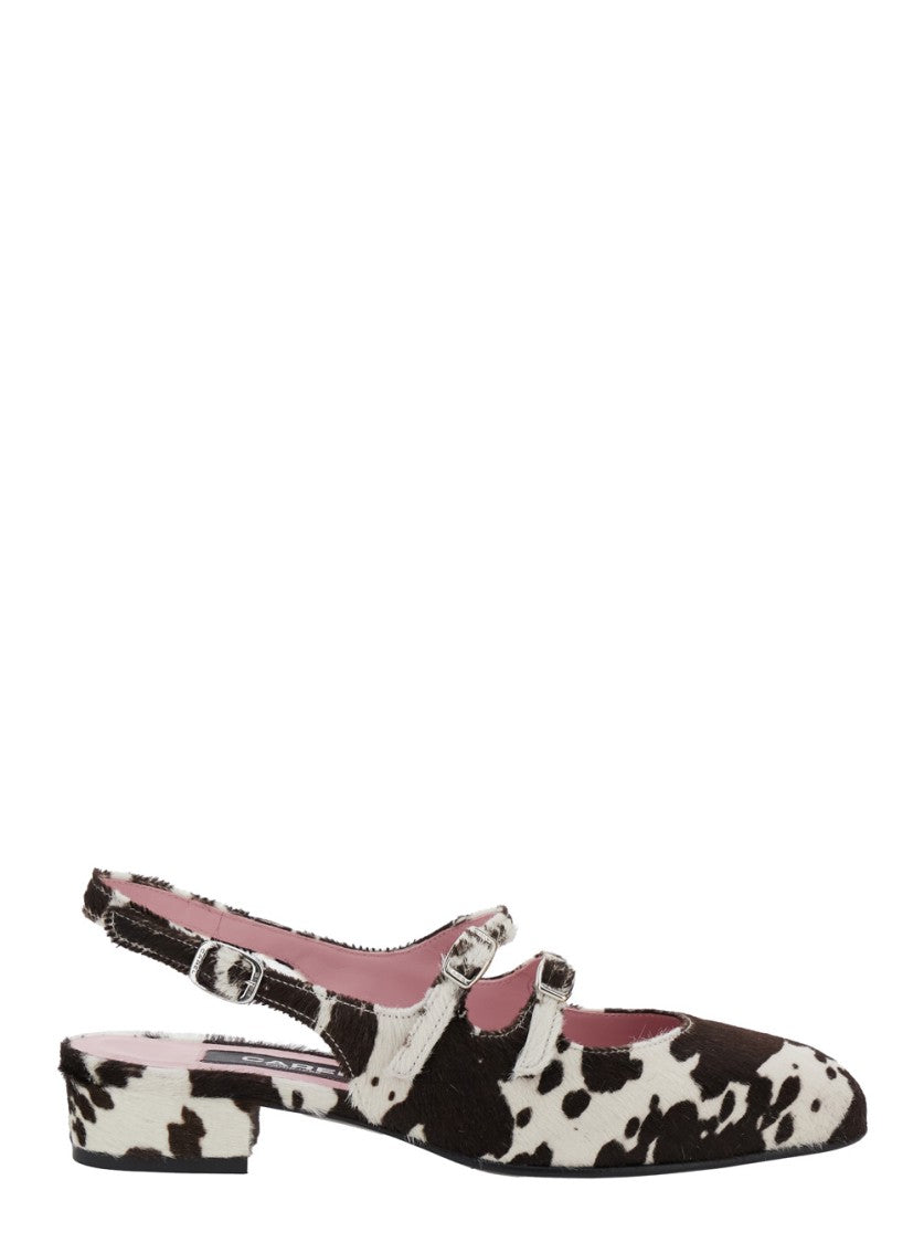 Carel Paris Cow Print Slingback Shoes