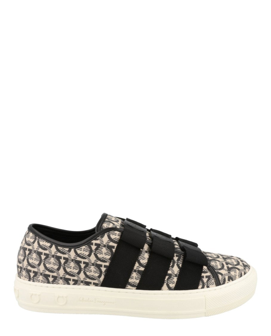 Ferragamo Nataly Calfskin Leather Low-Top Sneakers