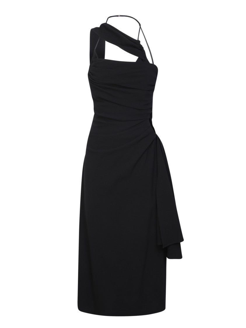 Jacquemus Draped Black Dresses