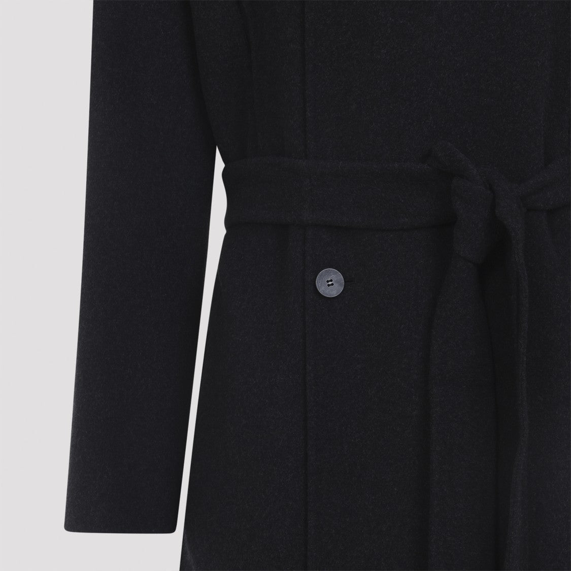 Fear Of God Charcoal Dark Grey Virgin Wool Highneck Coat
