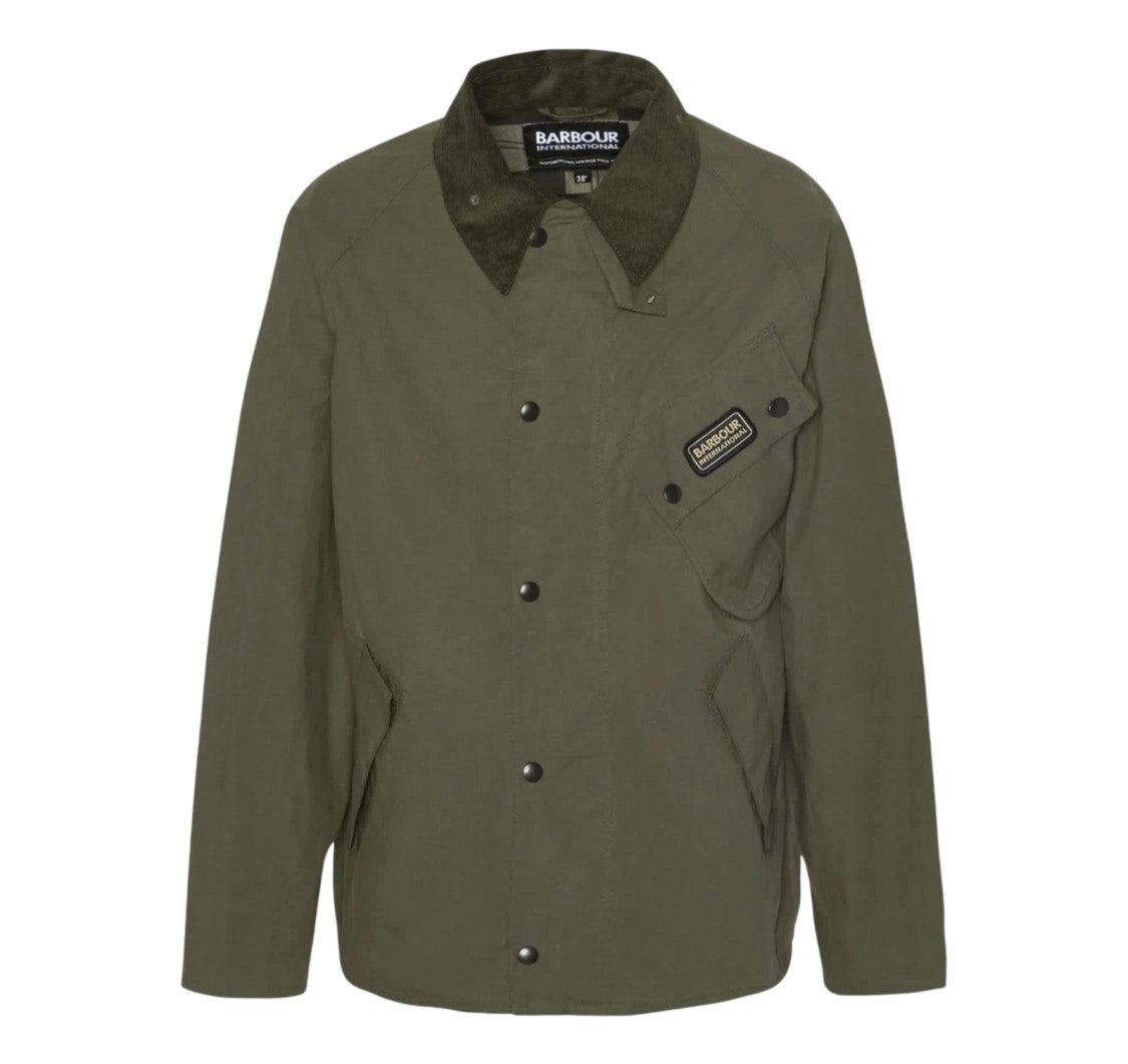 Barbour Button-Up Olive Green Casual Jacket