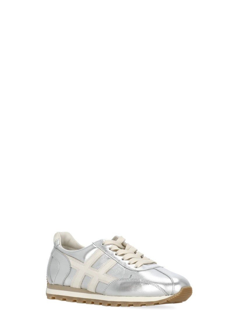 Hogan Silver H701 Suede Sneakers