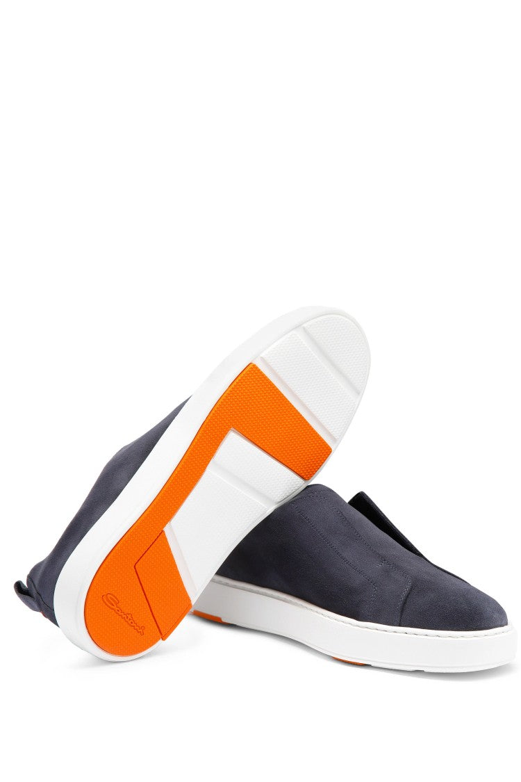 Santoni Suede Slip-On Sneakers