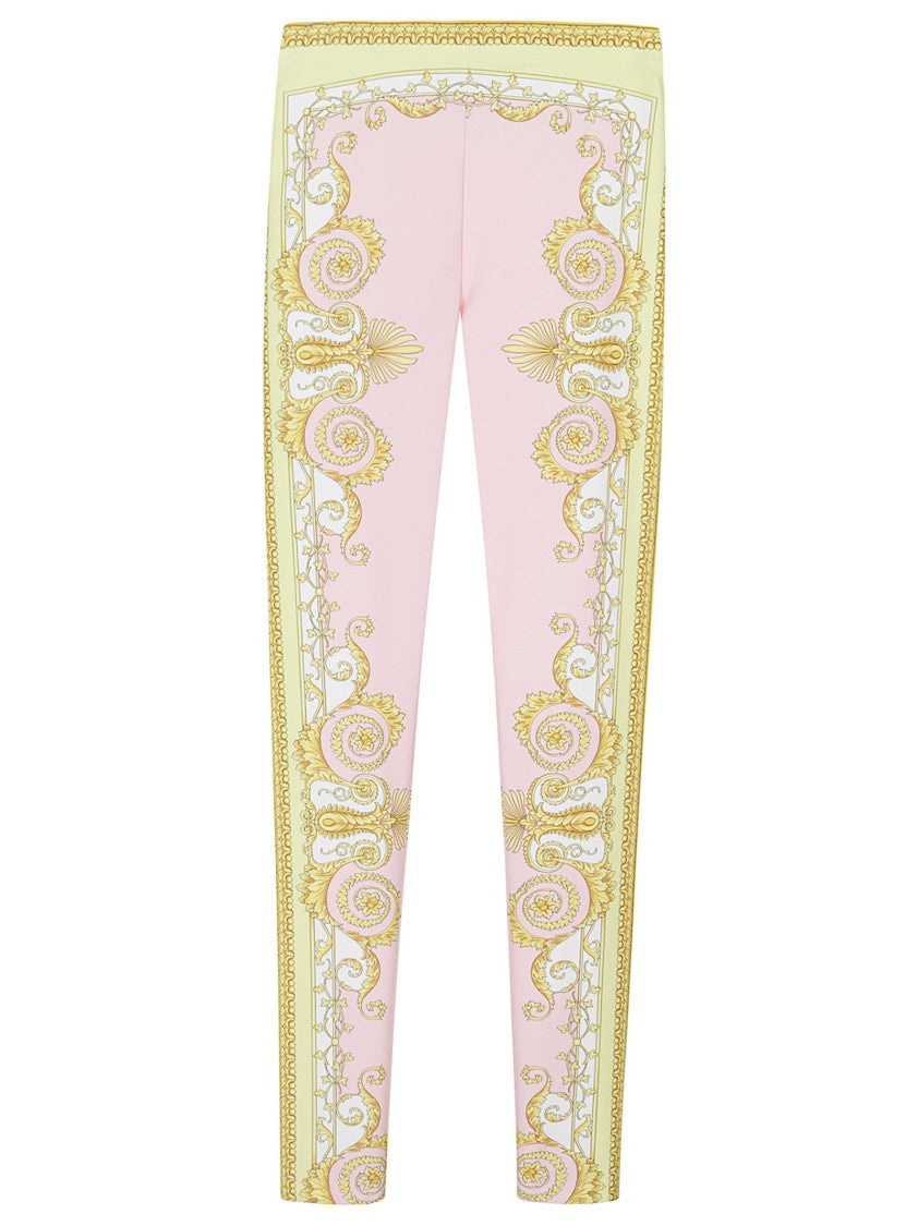 Versace Fitted Pink Lycra Leggings