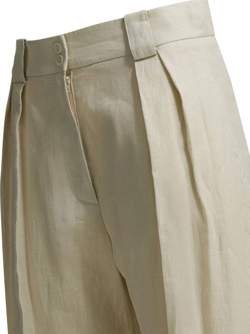 Ines De La Fressange Wide-Leg Trousers With High Waist