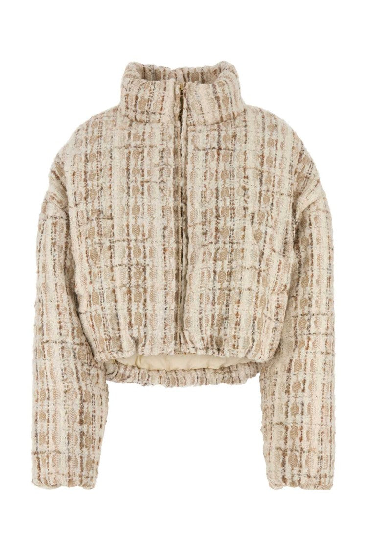Khrisjoy Embroidered Tweed Down Jacket