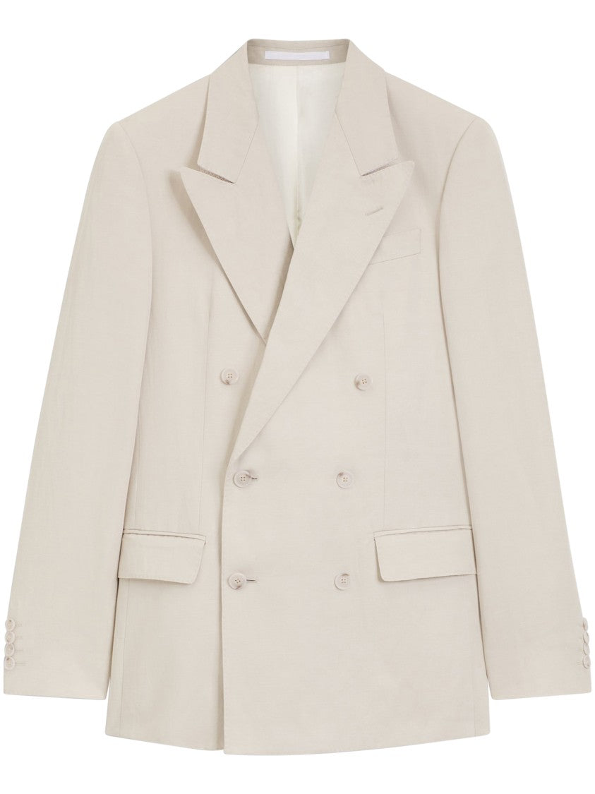 Boss Double-Breasted Jacket With Wide Lapels And Tailored Fit