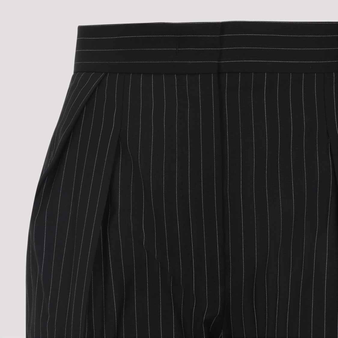 Max Mara Tailored Pinstripe Trousers With High Waist And Pleated Front