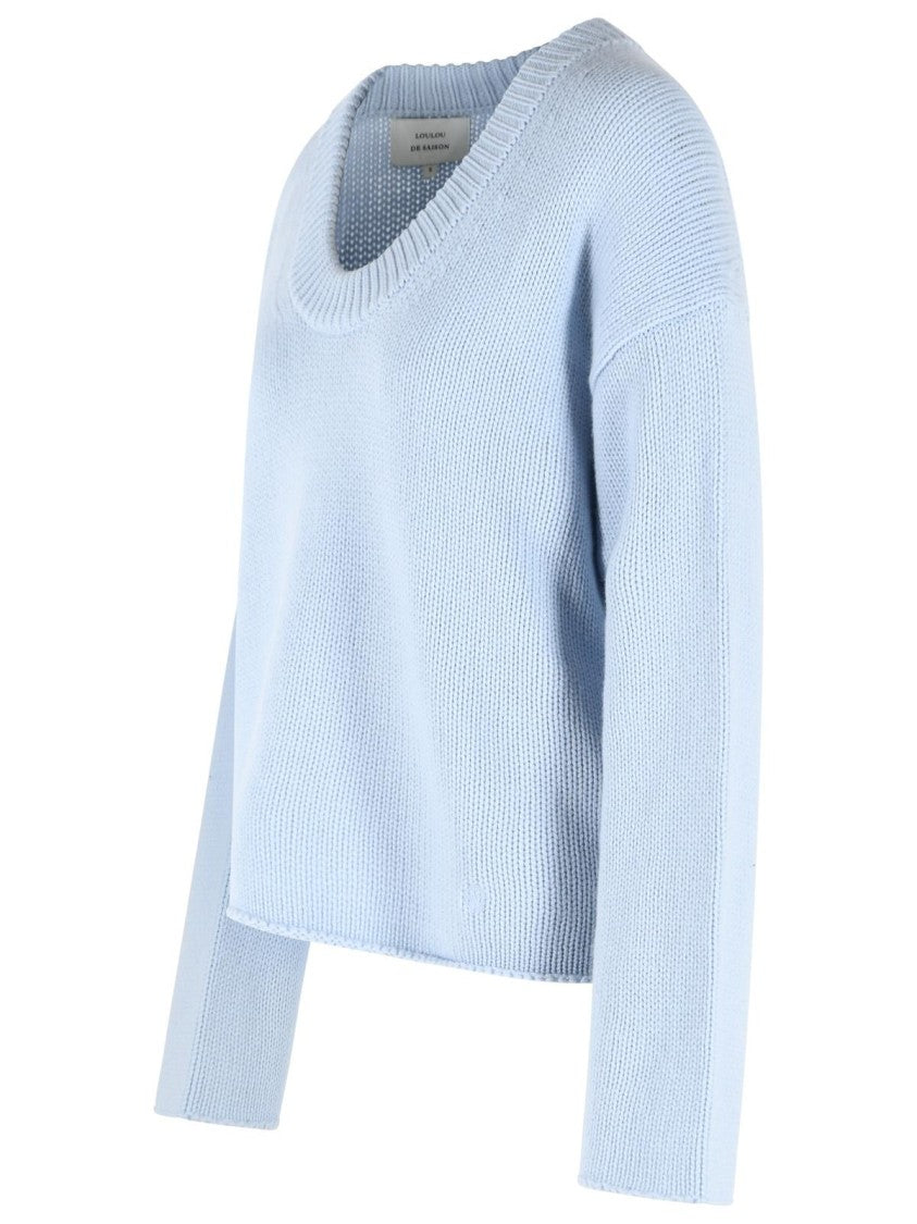 Loulou De Saison 'Derry' Light Blue Cashmere Sweater