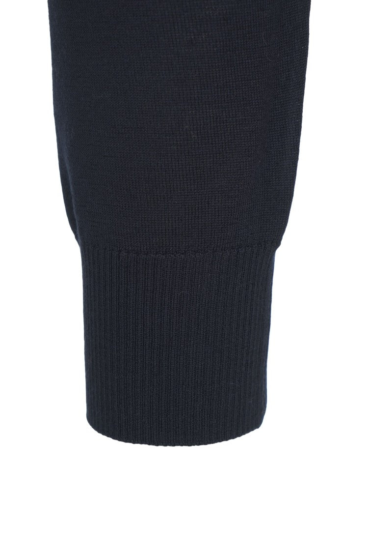 Paolo Pecora Classic V-Neck Fine-Knit Cardigan With Contrasting Trim