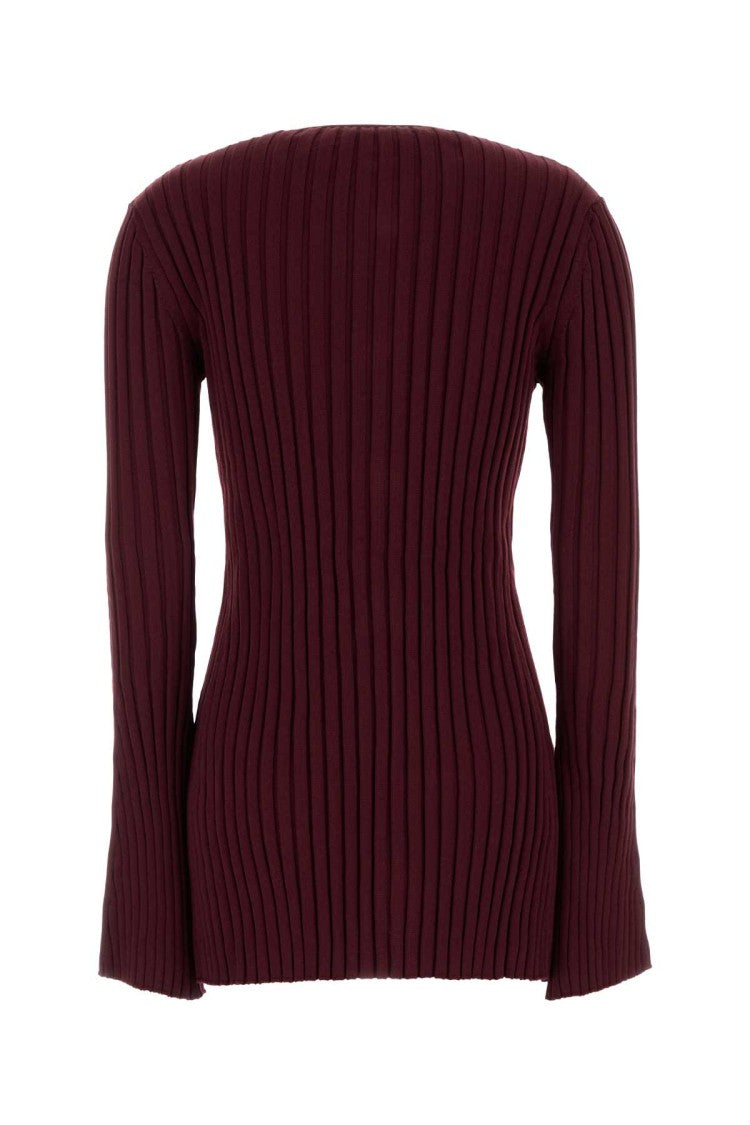 Stella Mccartney Burgundy Cotton Cardigan