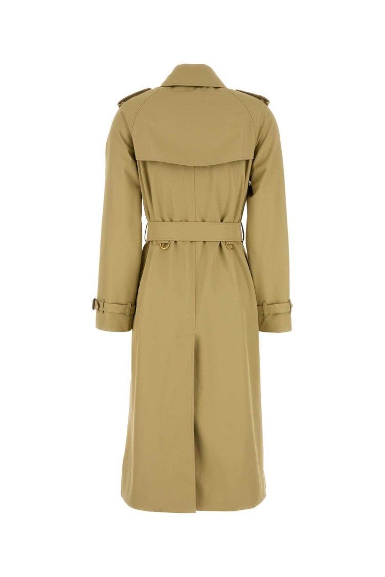 Burberry Sage Green Gabardine Waterloo Trench Coat