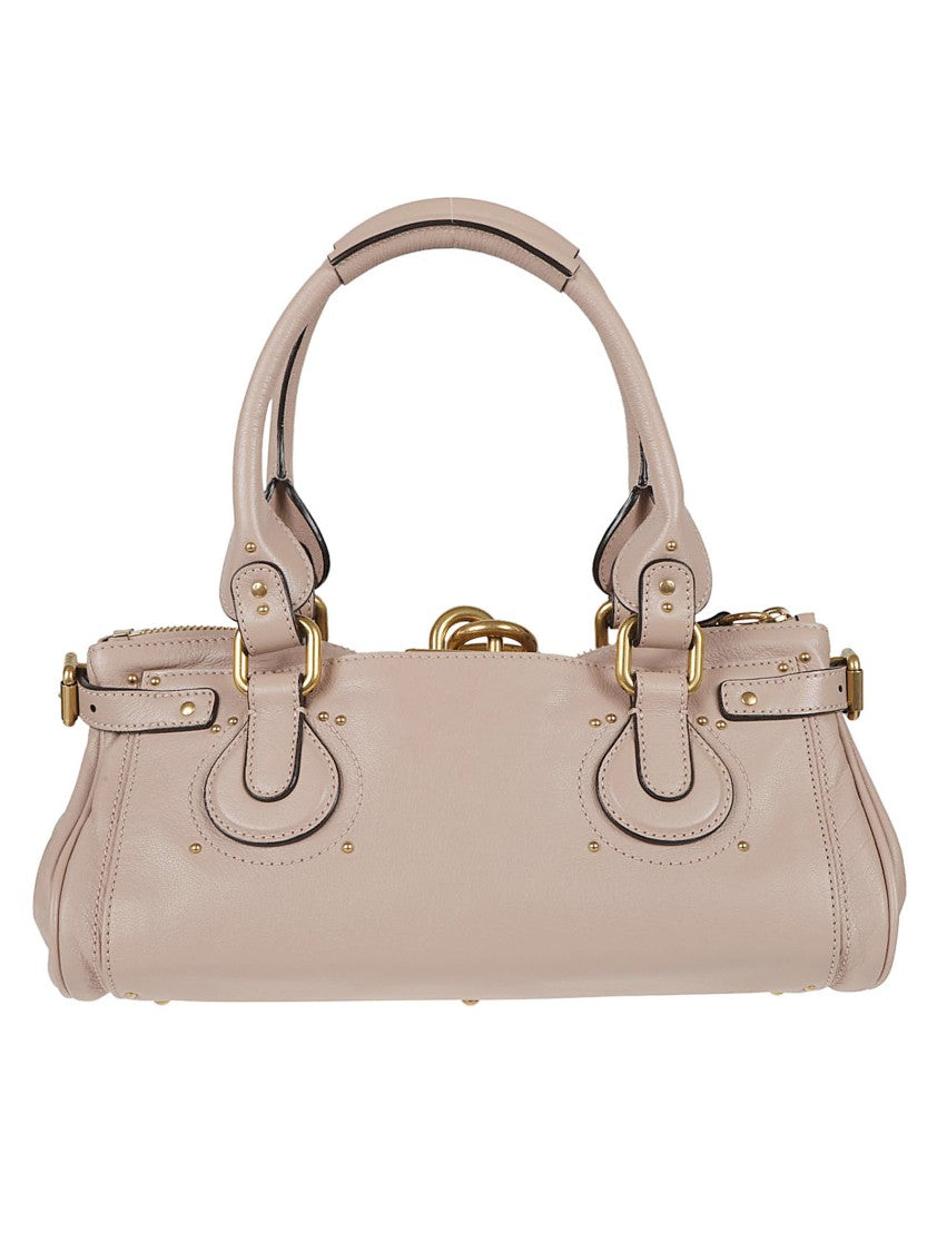 Chloé Granite Buffalo Leather Paddington Handbag With Gold-Tone Accents
