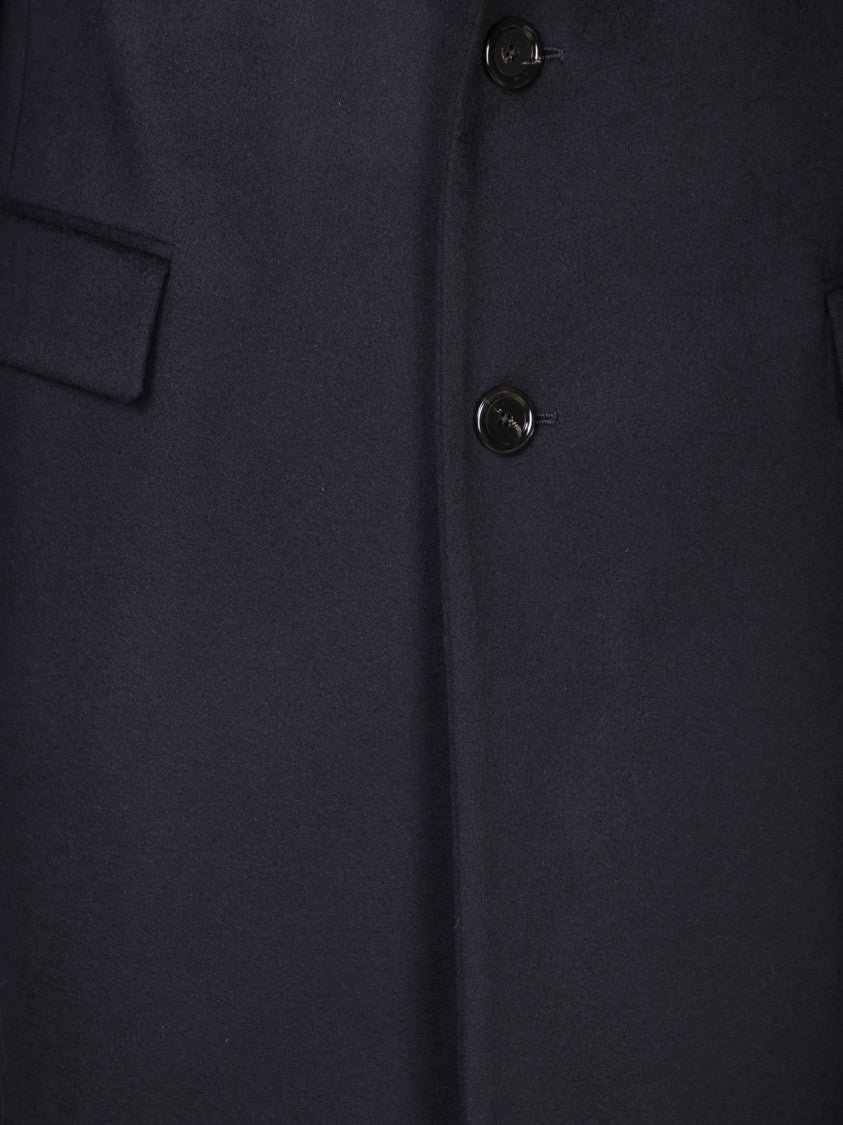 Lardini Classic Long Coat With Tailored Fit And Detailing