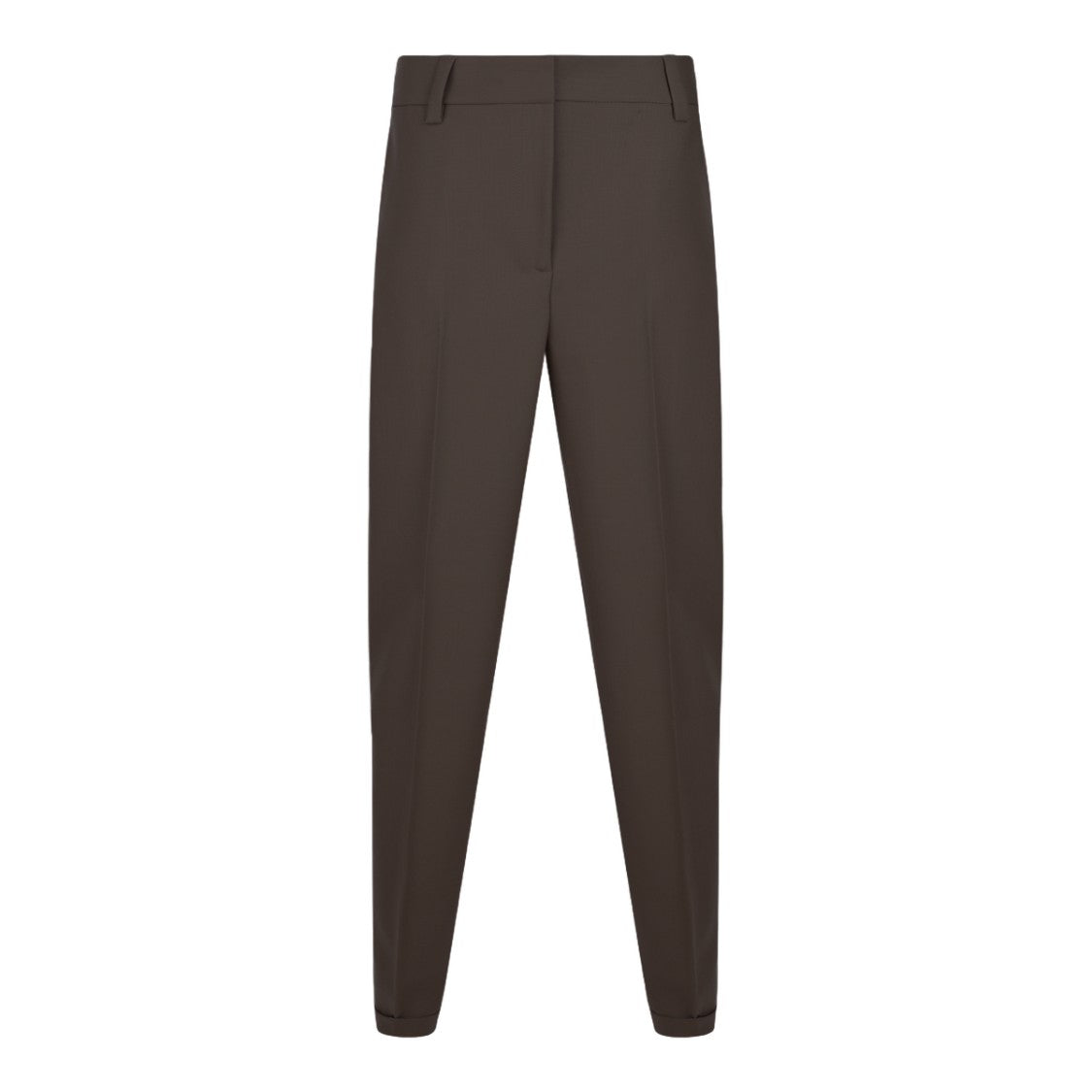 Antonelli Firenze Tailored Brown Trousers With High Waist