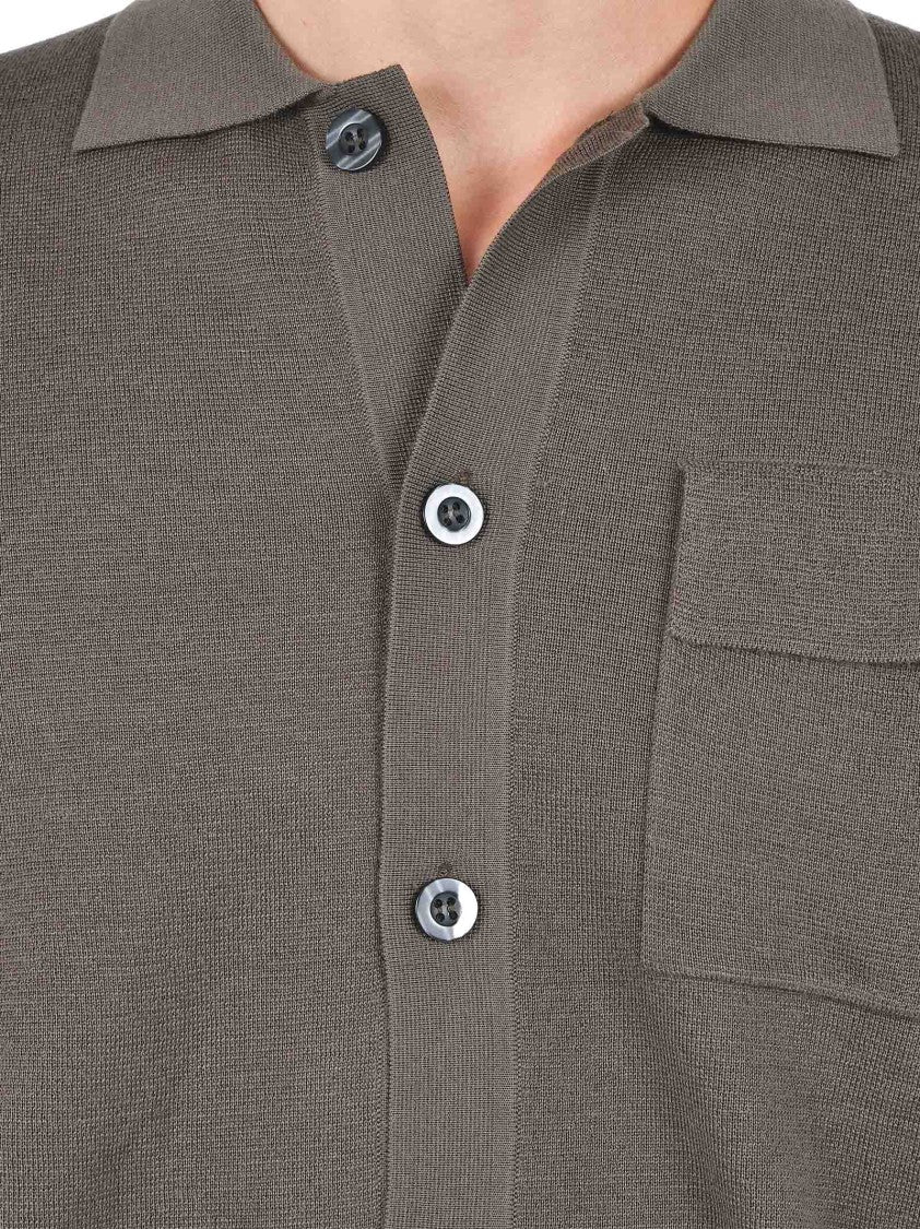 Low Brand Dove Grey Wool Knit Cardigan