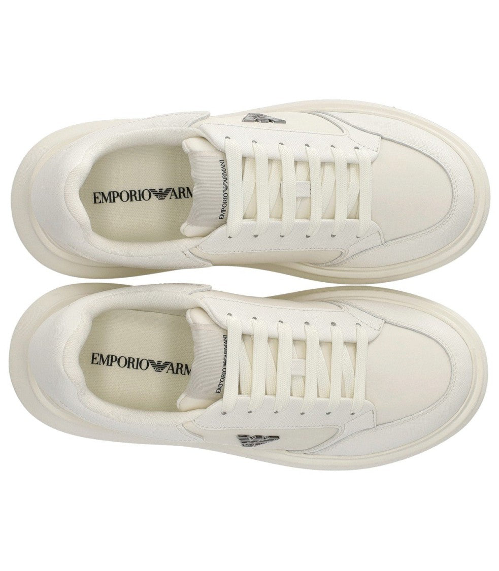 Emporio Armani Saffiano White Sneaker