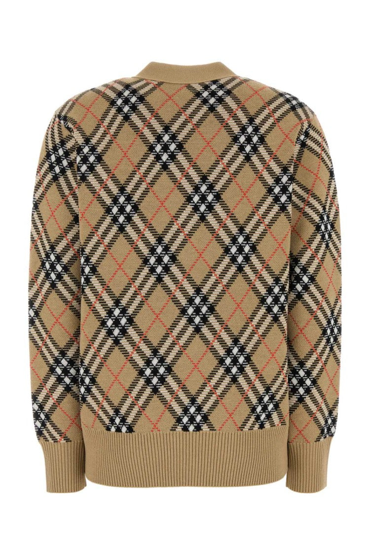 Burberry Embroidered Wool Blend Cardigan