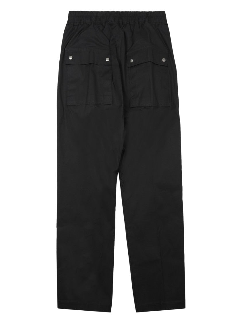 Rick Owens Relaxed Fit Pants With Elastic Waistband And Eyelet Details