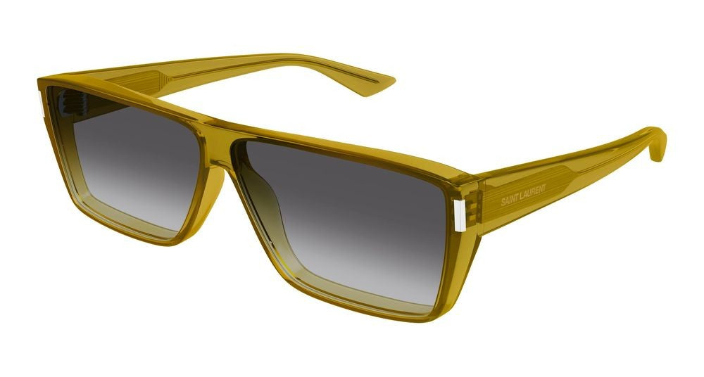Saint Laurent Yellow Gradient Smoke Lenses Oversized Sunglasses