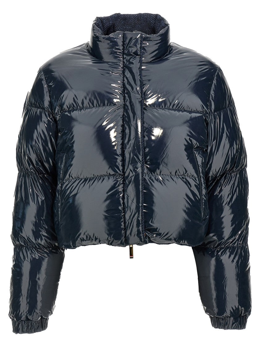 Thom Browne Herringbone Harris Tweed' Reversible Down Jacket