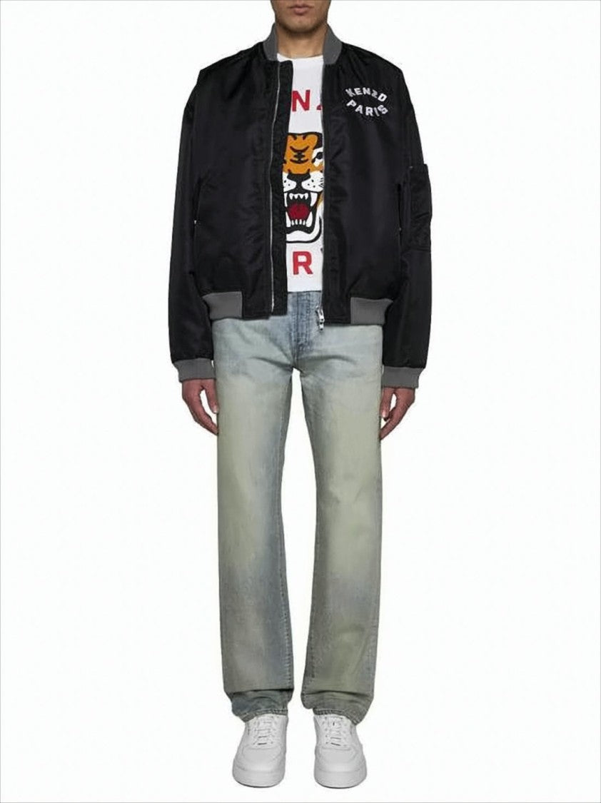 Kenzo Relaxed Fit Light Blue Denim Pants With Classic Five-Pocket Styling