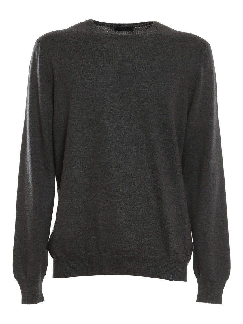 Fay Ribbed Wool Sweater With Fay Logo Detail