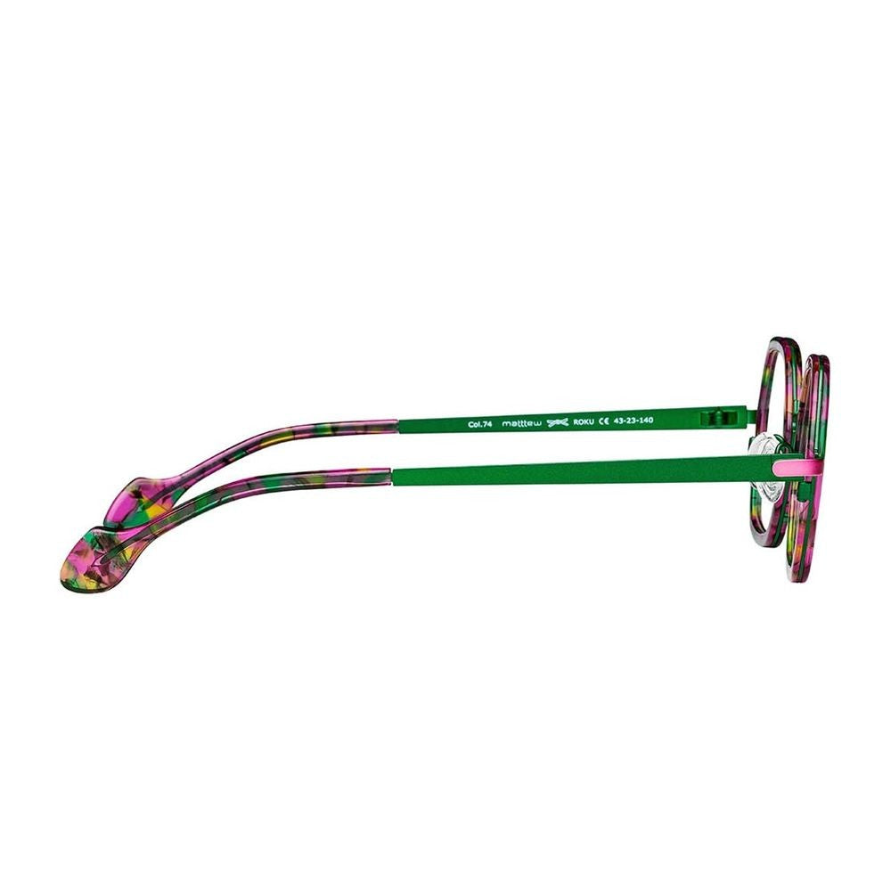 Matttew Roku Geometric Sunglasses With Fluorescent Pink Accents
