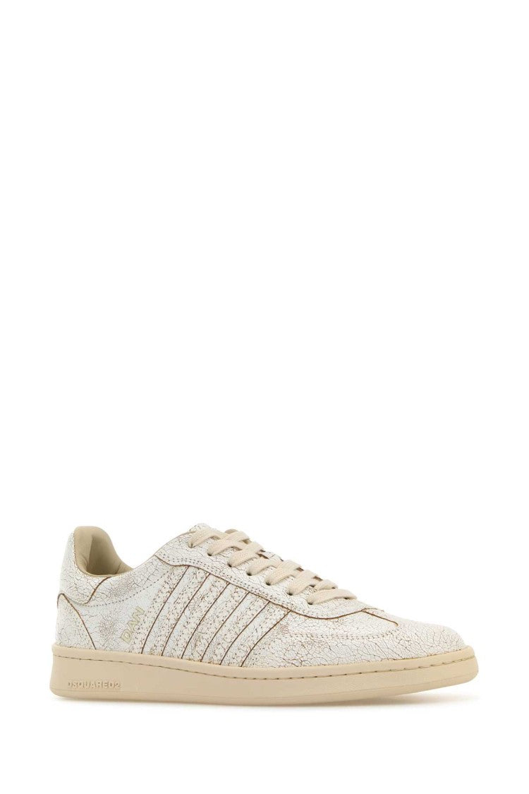 Dsquared2 White Leather Boxer Sneakers